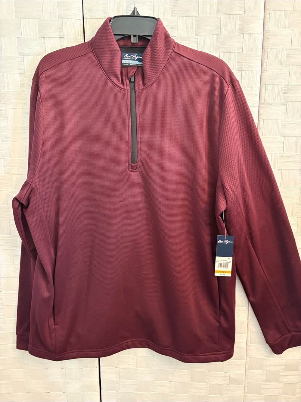 Ben hogan men’s  Maroon Quarter-Zip Pullover Jacket